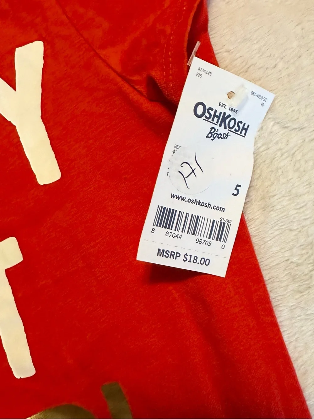 OshKosh Bgosh bright red